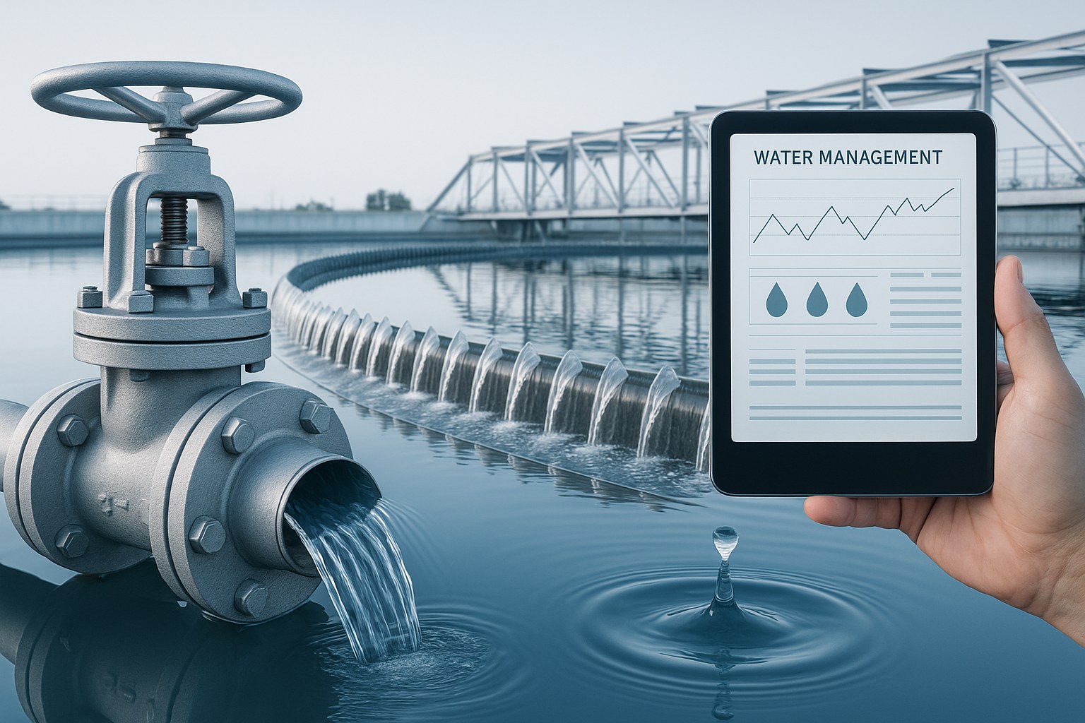 Modern water management at a treatment plant